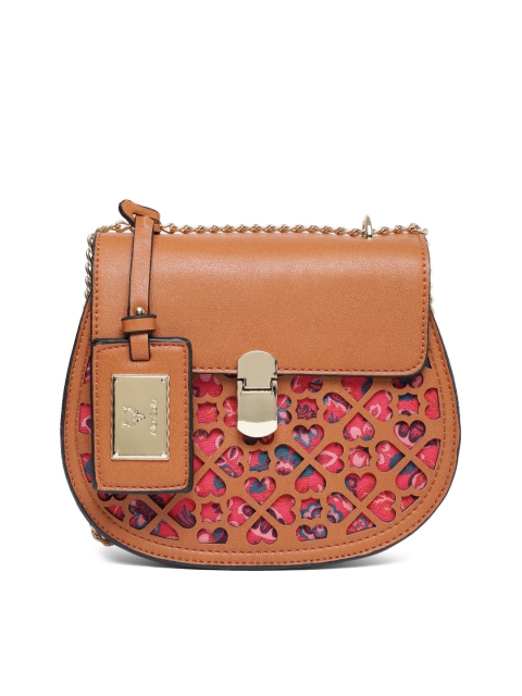 

Allen Solly Brown Printed Sling Bag