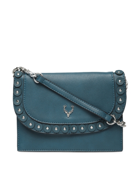 

Allen Solly Teal Green Solid Sling Bag