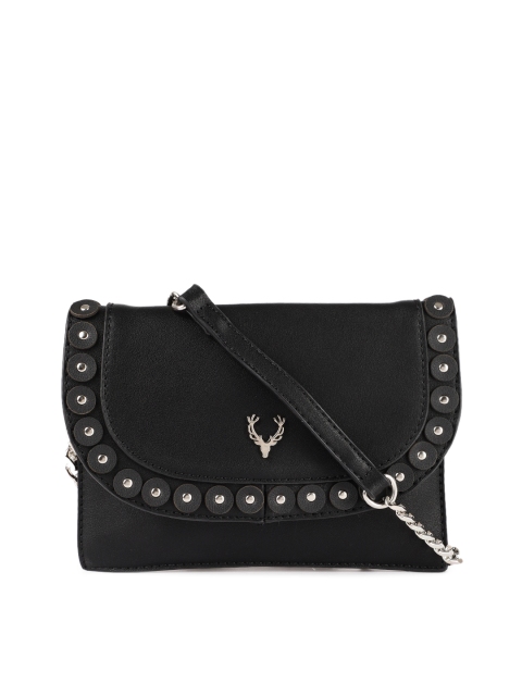 

Allen Solly Black Solid Embellished Sling Bag