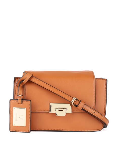

Allen Solly Women Tan Brown Solid Sling Bag