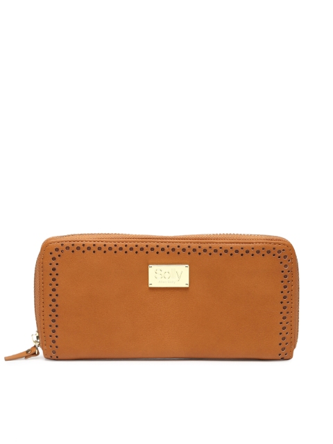 

Allen Solly Women Brown Solid Zip Around Wallet