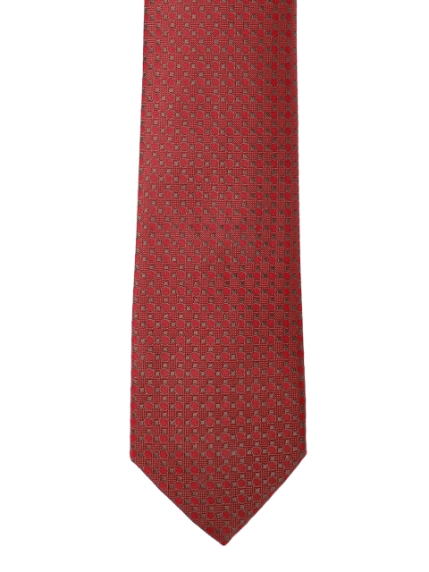 

Louis Philippe Red Printed Broad Tie