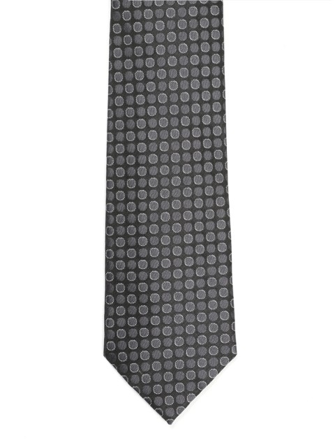 

Louis Philippe Grey Printed Broad Tie