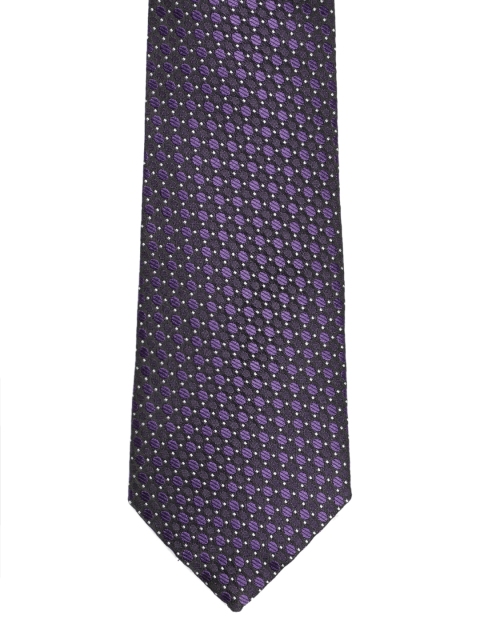 

Louis Philippe Purple Printed Broad Tie
