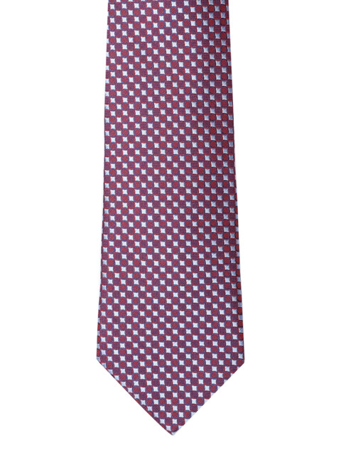 

Louis Philippe Red & Blue Printed Broad Tie