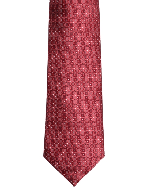 

Louis Philippe Maroon Printed Broad Tie