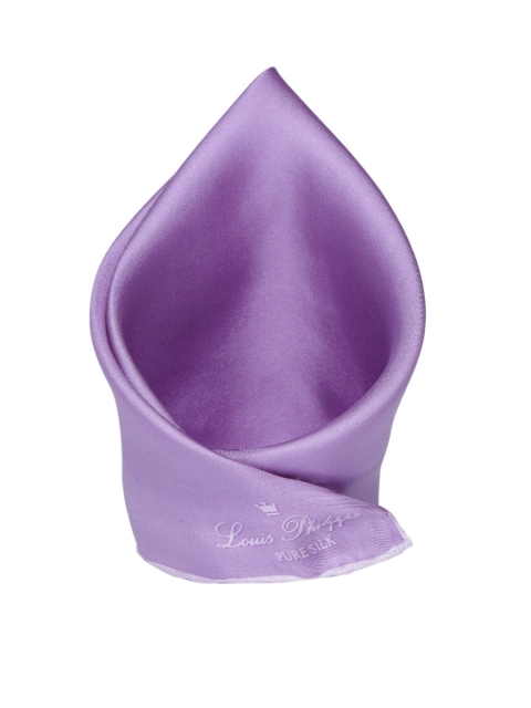

Louis Philippe Men Lavender Solid Silk Pocket Square