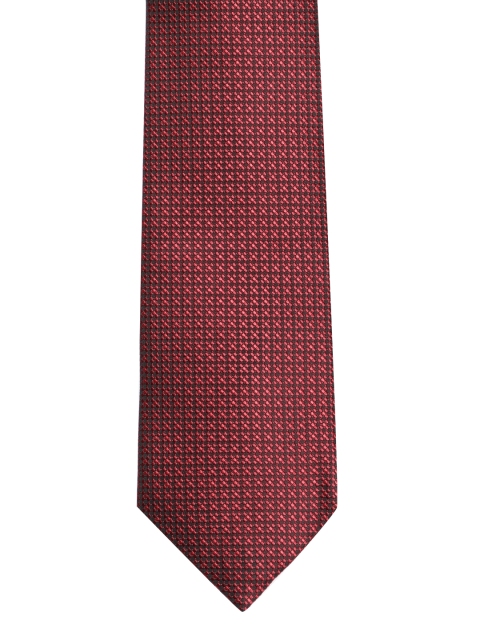 

Louis Philippe Maroon Printed Broad Tie