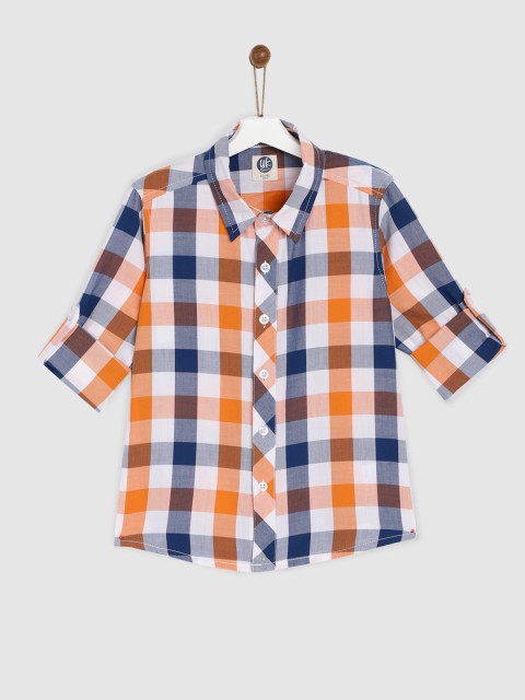 

YK Boys Multicoloured Regular Fit Checked Casual Shirt, Multi