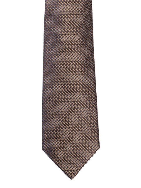 

Louis Philippe Navy Blue & Brown Printed Tie