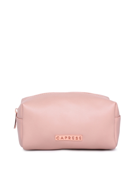 

Caprese Pink Solid Makeup Pouch