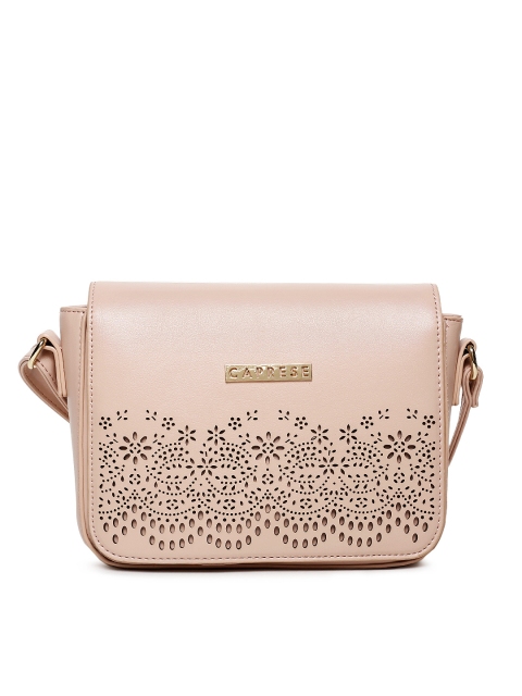 

Caprese Pink Solid Sling Bag