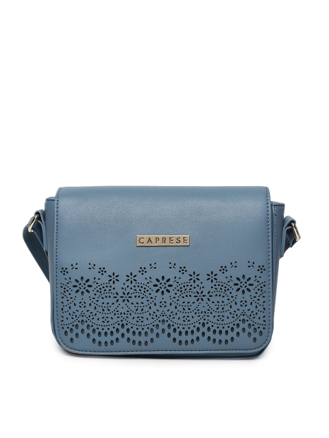 

Caprese Blue Solid Sling Bag