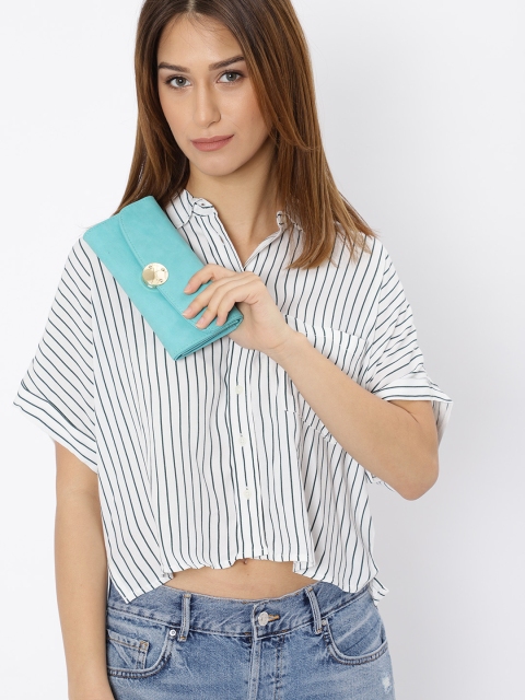 

Caprese Women Blue BRIGETTA Solid Two Fold Wallet