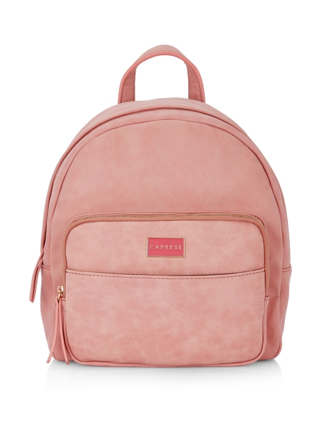 

Caprese Women Pink Solid Backpack