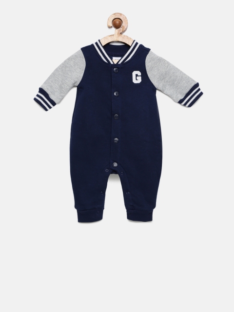 

GAP Baby Boys' Letterman Rompers, Navy blue