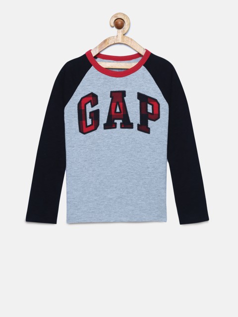 

GAP Boys' Grey Flannel Logo Raglan Sleeves T-Shirt