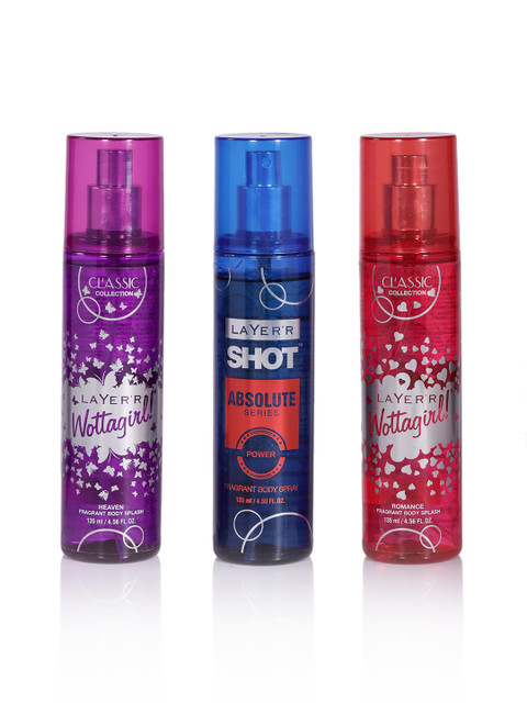 

Layerr Women Set of 3 Fragrant Body Sprays, Purple