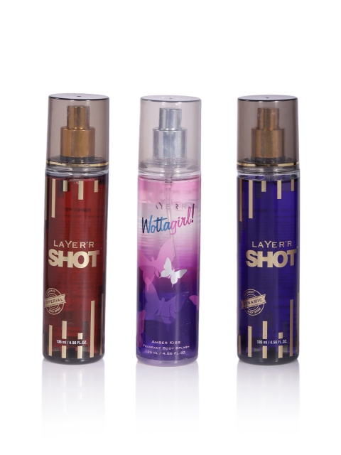 

Layerr Unisex Set of 3 Fragrant Body Sprays, Purple