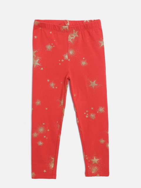 

GAP Girls Red Printed Leggings in Stretch Jersey