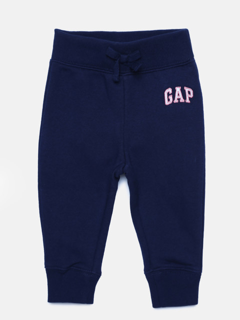 

GAP Baby Girls' Navy Blue Pull-On Track Pants in Fleece