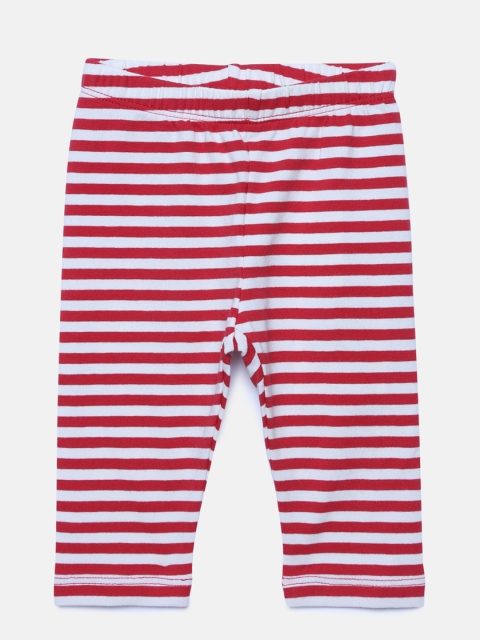 

GAP Baby Girls' White & Red Crazy Stripe Leggings
