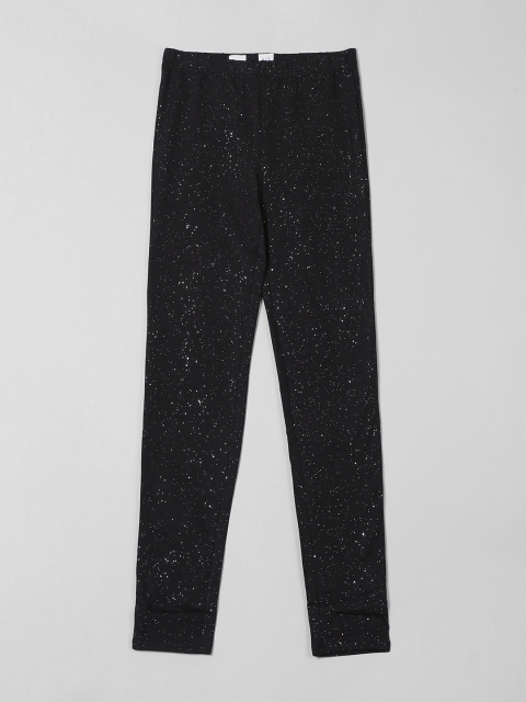 

GAP Girls' Sparkle Leggings in Stretch Jersey, Black
