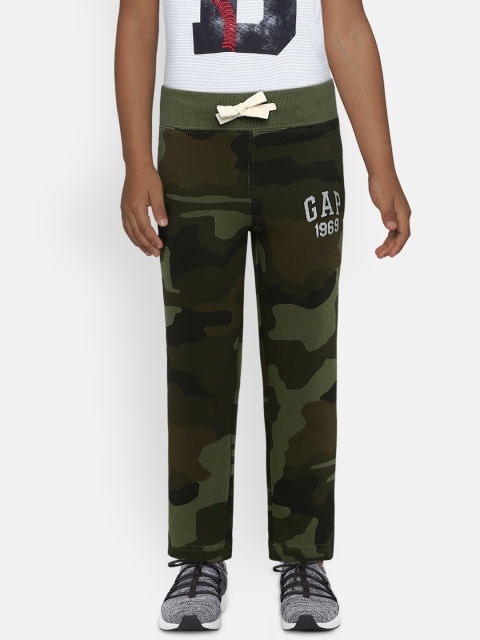 

GAP Boys' Green Camouflage Print Pull On Pants in Fleece