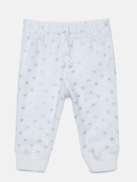 

GAP Baby Girls' Sparkle Print Track Pants in Fleece, White