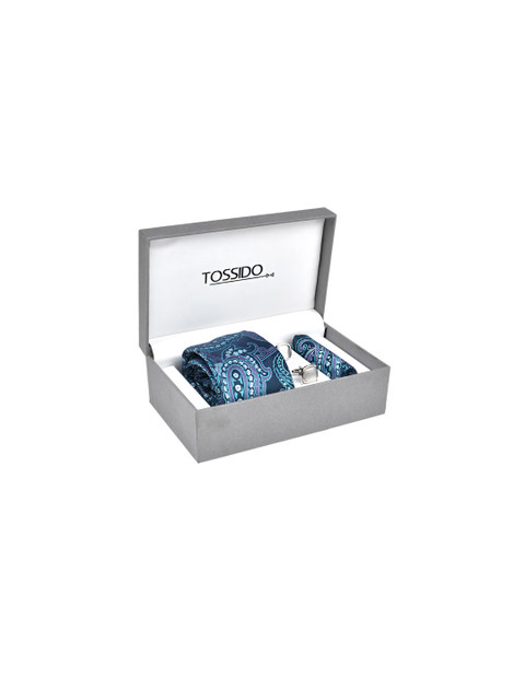 

Tossido Men Blue & Grey Accessory Gift Set