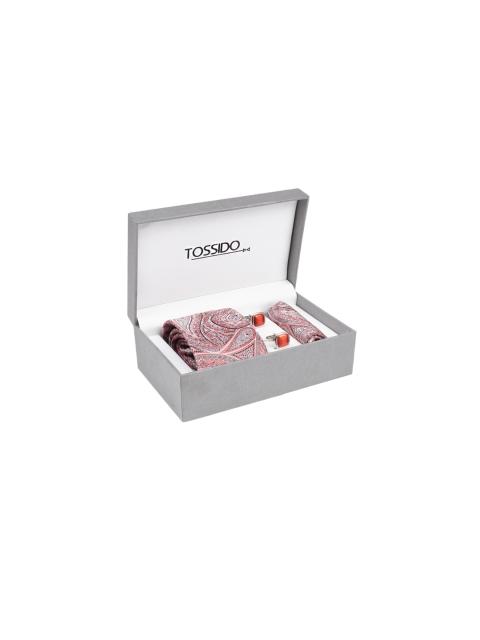 

Tossido Men Orange & Silver-Toned Accessory Gift Set