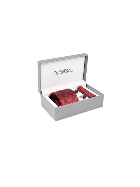 

Tossido Men Maroon & Silver-Toned Accessory Gift Set