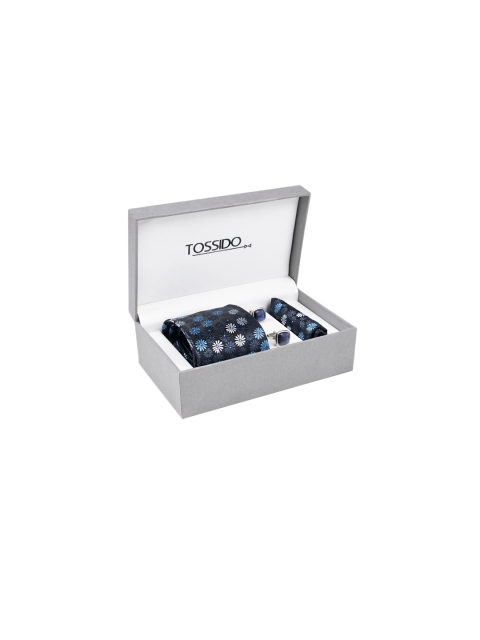 

Tossido Men Blue & Silver-Toned Accessory Gift Set