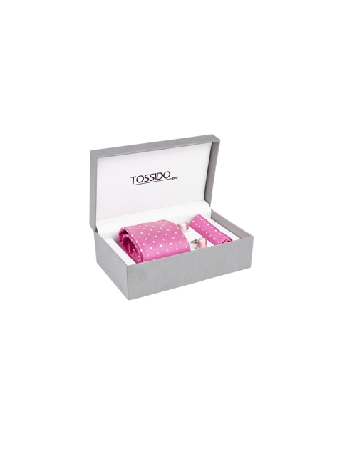 

Tossido Men Pink & Silver-Toned Accessory Gift Set