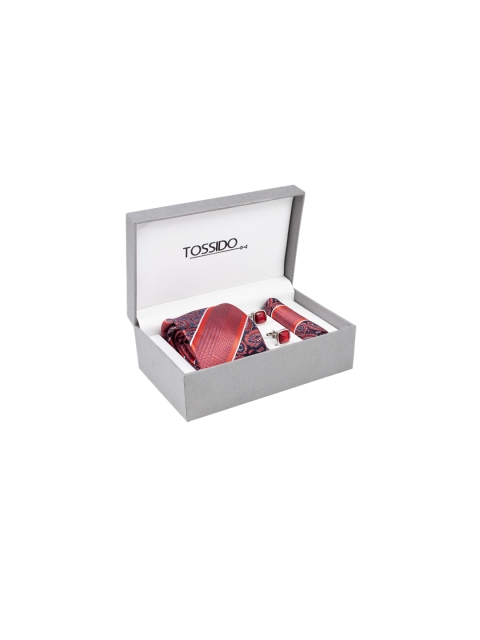 

Tossido Men Maroon & Silver-Toned Accessory Gift Set