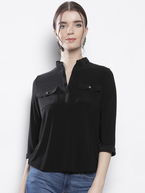 

DOROTHY PERKINS Women Black Solid Top