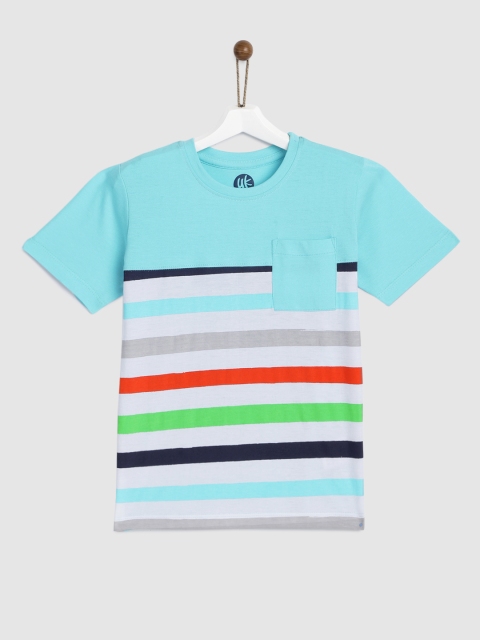 

YK Boys Multicoloured Striped Round Neck T-shirt, Multi