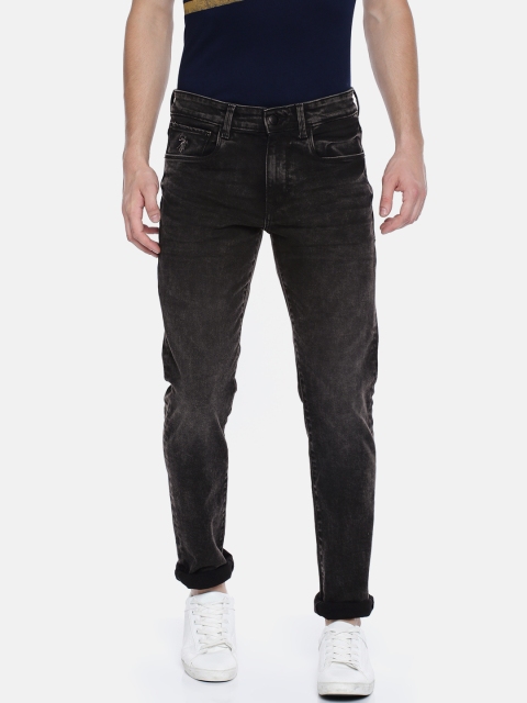 

U.S. Polo Assn. Denim Co. Men Black Brandon Slim Fit Mid-Rise Clean Look Stretchable Jeans