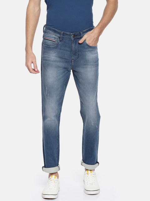 

U.S. Polo Assn. Denim Co. Men Blue Delta Slim Fit Mid-Rise Low Distress Stretchable Jeans