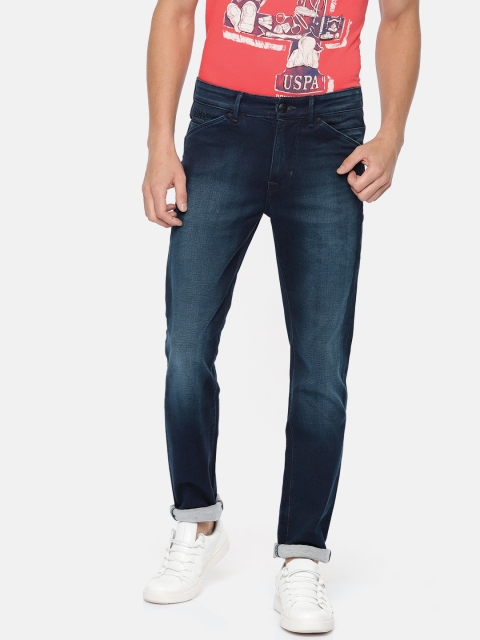

U.S. Polo Assn. Denim Co. Men Blue Slim Fit Mid-Rise Clean Look Stretchable Jeans