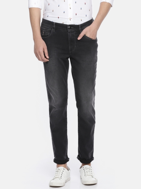 

U.S. Polo Assn. Denim Co. Men Black Brandon Slim Fit Mid-Rise Clean Look Stretchable Jeans