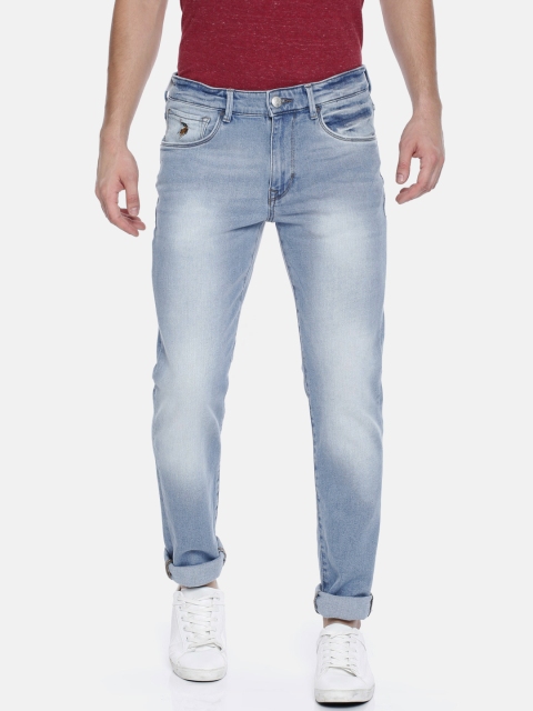 

U.S. Polo Assn. Denim Co. Men Blue Brandon Slim Fit Mid-Rise Clean Look Stretchable Jeans