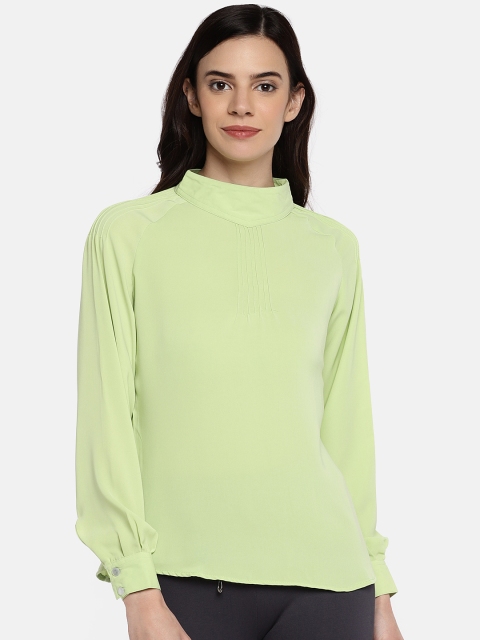

Smarty Pants Women Green Solid Raglan Sleeves Top