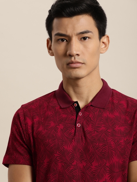 

INVICTUS Men Red Printed Polo Collar T-shirt