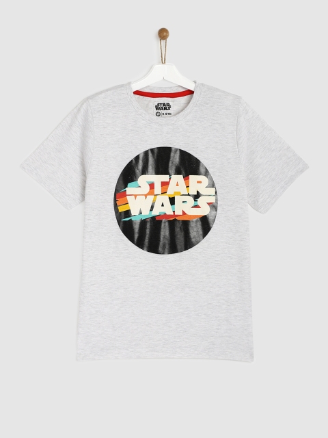 

YK Star Wars Boys Grey Printed Round Neck T-shirt