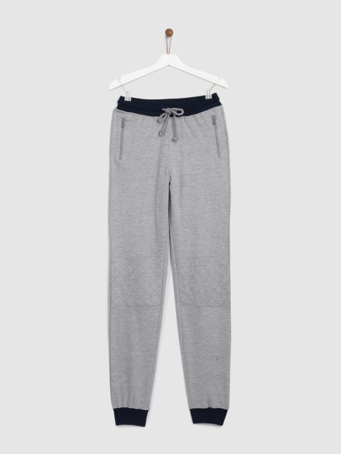 

YK Boys Grey Melange Solid Joggers