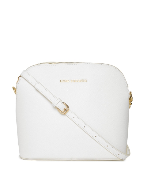 

Lino Perros White Solid Sling Bag
