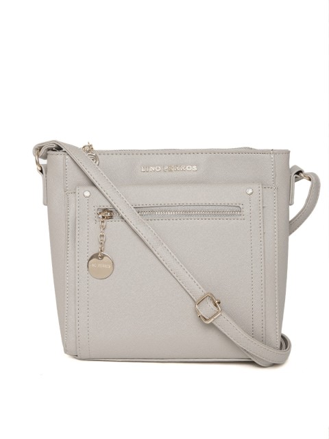

Lino Perros Grey Solid Sling Bag