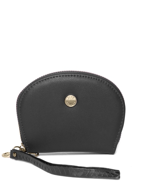 

Lino Perros Women Black Solid Zip Around Wallet