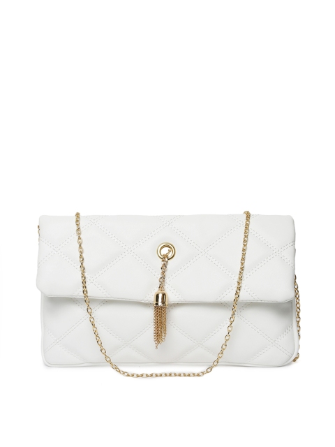 

Lino Perros White Solid Clutch